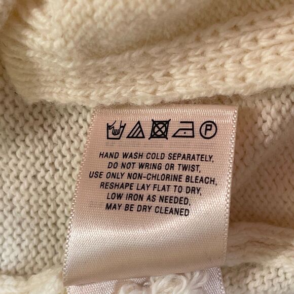 Moth Anthropologie - Cream Waterfall Front Cardigan Wool Blend - Small - Picture 8 of 8